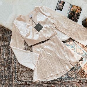 Elegant Cream Skirt Set